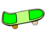 Coloring page Skateboard painted by9 0=9-0 0=0