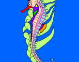 Coloring page Oriental sea horse painted byjj