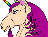 Coloring page Unicorn head painted byjj