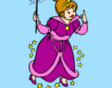 Coloring page Fairy godmother painted bynoelia