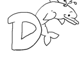 Coloring page Dolphin painted byd