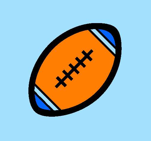 Coloring page American football ball II painted bykevin