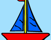 Coloring page Sailing boat painted bywillsie