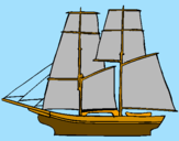 Coloring page Sailing boat painted bywillsie