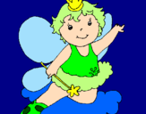 Coloring page Fairy painted byfrancesca denis moreno 