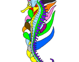 Coloring page Oriental sea horse painted bymaria