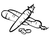 Coloring page Carrots II painted bya