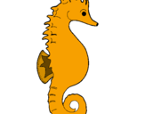 Coloring page Sea horse painted bywillsie