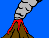 Coloring page Volcano painted bypolipoket