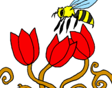 Coloring page Bee painted bypaola