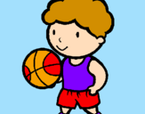 Coloring page Basketball player painted bydara