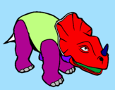 Coloring page Triceratops II painted bydinosaurio