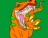 Coloring page Velociraptor II painted bybo min kim