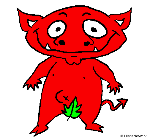 Coloring page Forest monster painted byroobinija