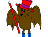 Coloring page Magician bat painted bytalha