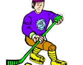 Coloring page Ice hockey player painted byvictoria