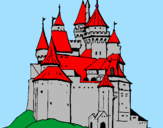 Coloring page Medieval castle painted by Leong Shi Xuan