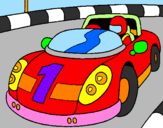 Coloring page Race car painted by Leong Shi Jie