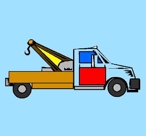 Coloring page Tow truck painted byEvon Leong 