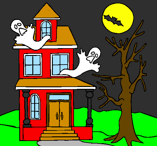 Coloring page Ghost house painted byFLICK