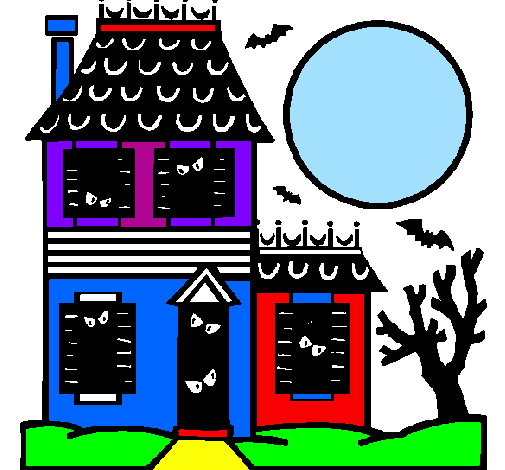 Coloring page House of horrors painted bytalha