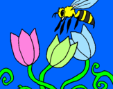 Coloring page Bee painted byNicole Leong Shi Xuan