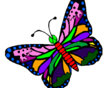 Coloring page Butterfly 4 painted byLEO