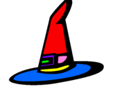 Coloring page Witch's hat painted bytalha
