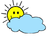 Coloring page Sun and cloud painted by123456789/*-