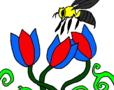 Coloring page Bee painted bytalha 