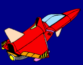 Coloring page Rocket ship painted by Leong Shi Jie