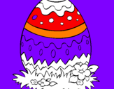 Coloring page Easter egg 2 painted byVICTORIA SAMAI