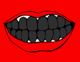 Coloring page Mouth and teeth painted byjuilo
