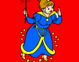 Coloring page Fairy godmother painted bylena