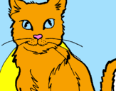 Coloring page Cat painted bycloz