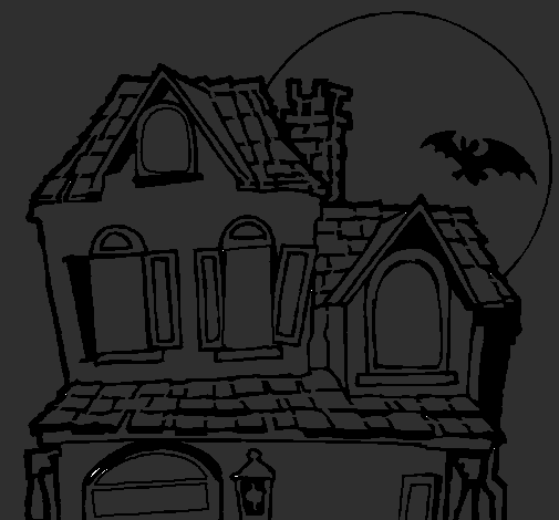 Coloring page Mysterious house painted byEvon Leong Shi Ting