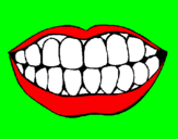 Coloring page Mouth and teeth painted byvictoria 
