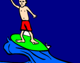 Coloring page Surf painted bylena