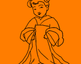 Coloring page Chinese girl painted byWISSAL