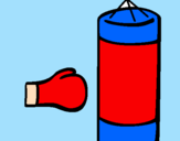 Coloring page Punching bag painted bylena