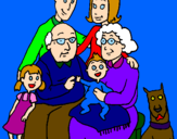 Coloring page Family  painted bycamille leys