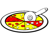 Coloring page Pizza painted bymaiara
