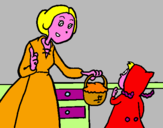 Coloring page Little red riding hood 2 painted bynicole