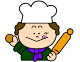 Coloring page Cook 2 painted bymaximo