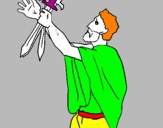 Coloring page The father of the Horatii painted bytiziana