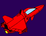 Coloring page Rocket ship painted bymichela