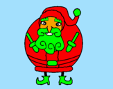 Coloring page Father Christmas painted byale bautista