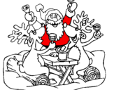 Coloring page Christmas painted bybaby jr