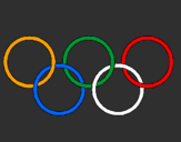 Coloring page Olympic rings painted bymatteo