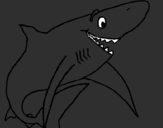 Coloring page Happy shark painted byLAURAVALENTINA
